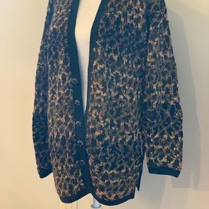 Women’s leopard print cardigan sweater